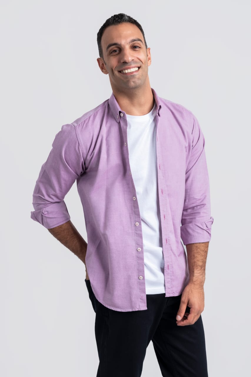 Oxford cotton shirt-long sleeve