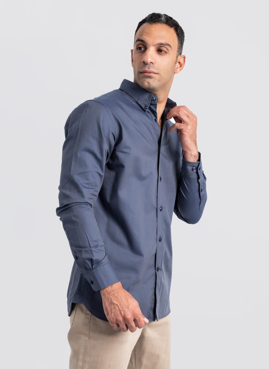 cotton long sleeves regular fit-dobby shirt (RSC-08-A,B,D)