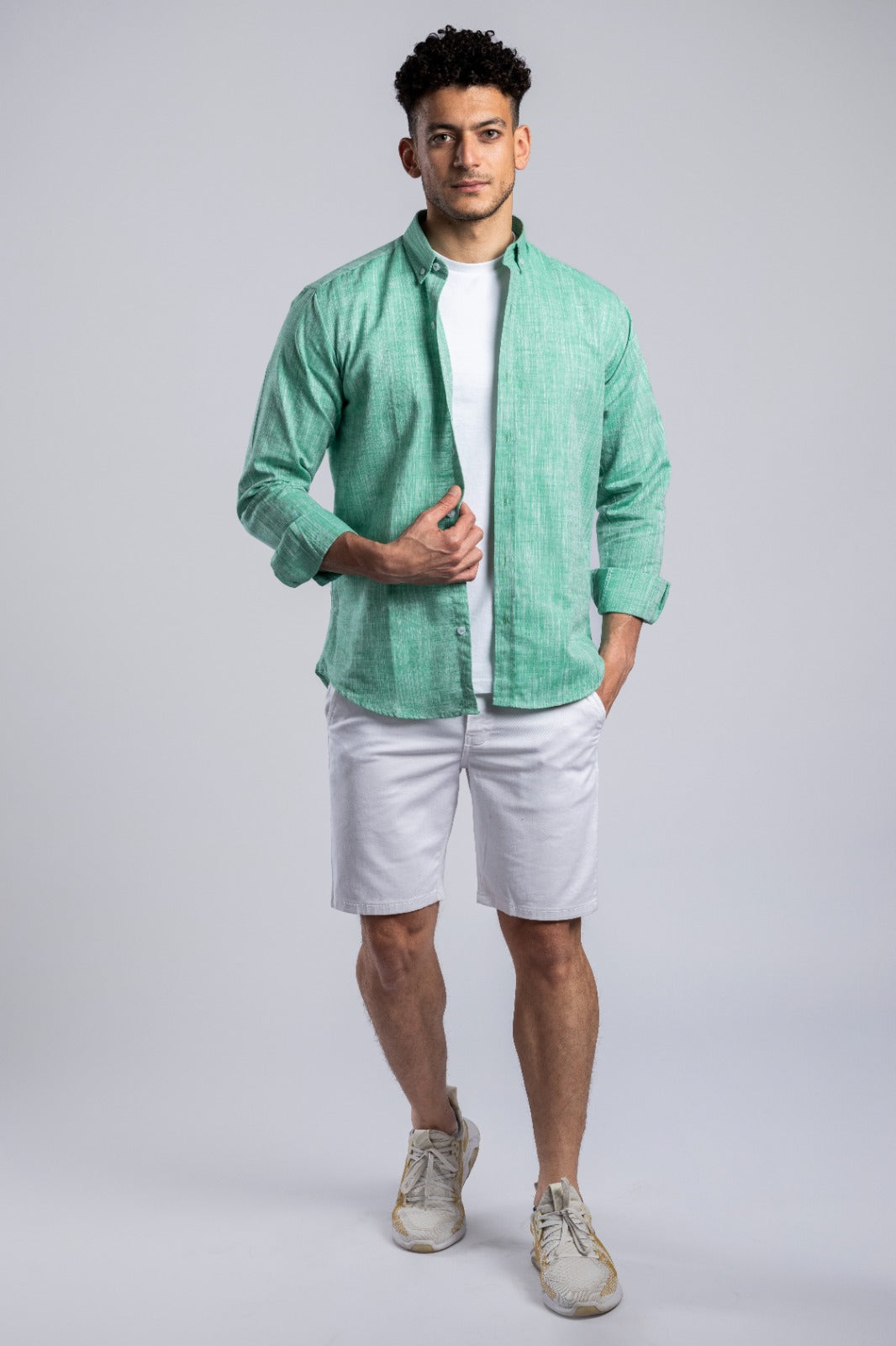 cotton short gaberdine