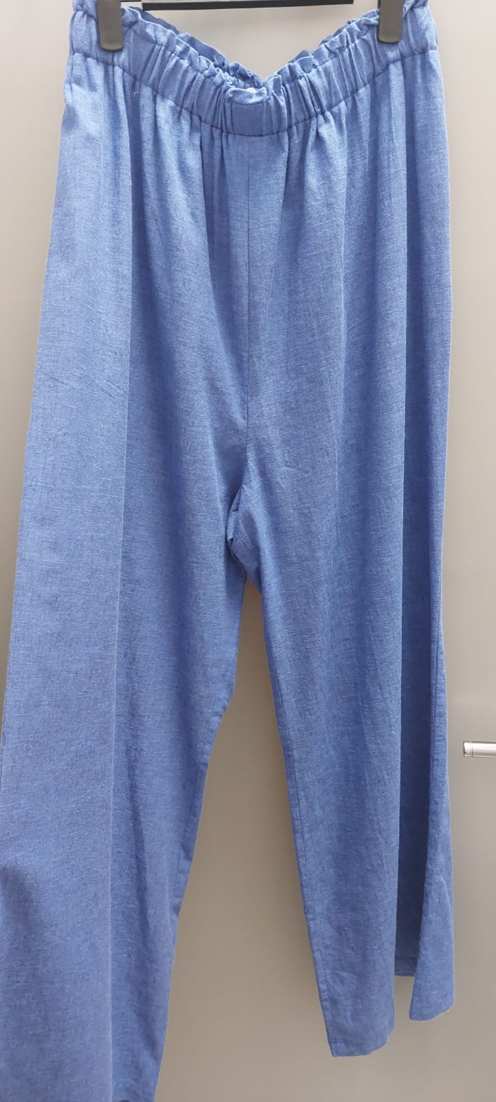 Wide leg washed linen pant